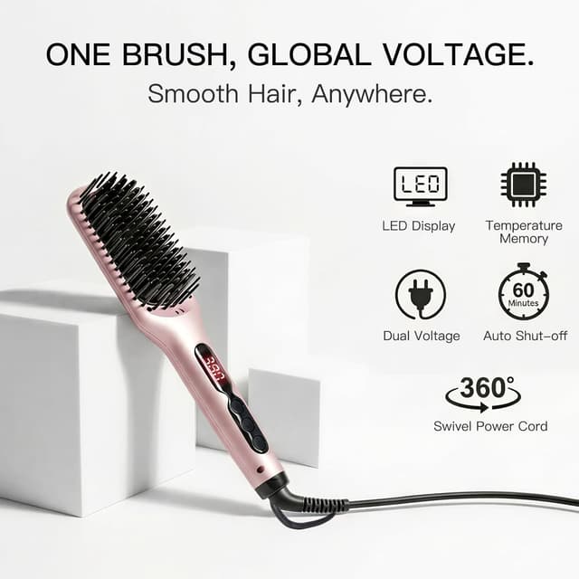 Thumbnail 6 de MEGAWISE Straightener Brush hair straightener 💇♀