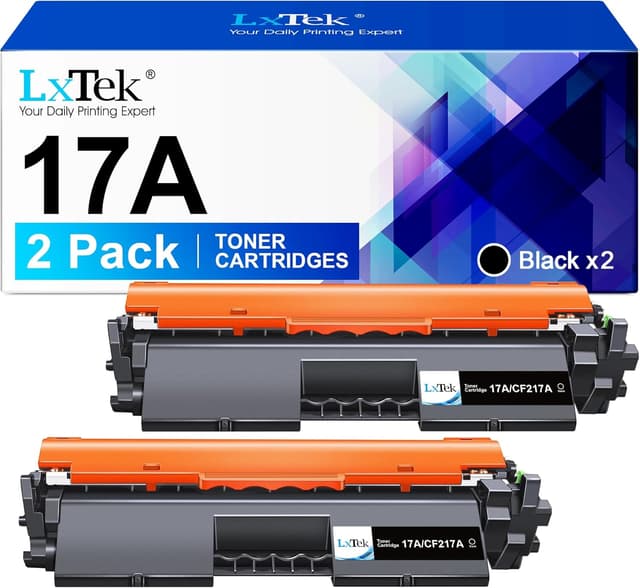 Detalle de LxTek 17A Compatible Toner (CF217A) 2-Pack for HP LaserJet Pro M102 & M130 — Black