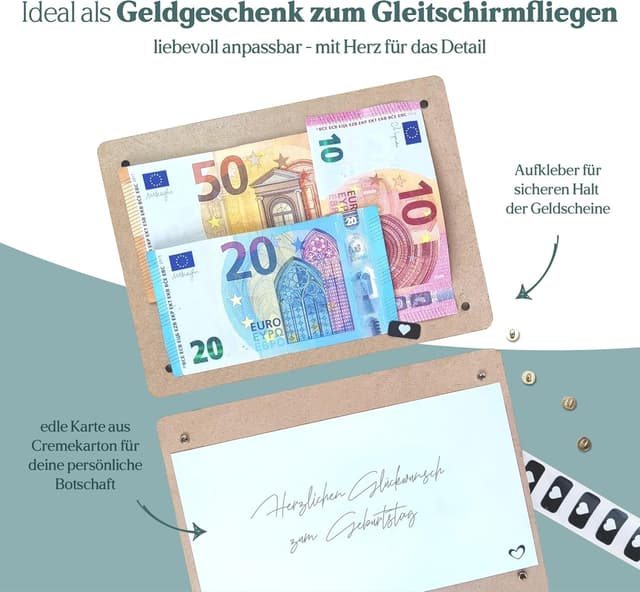 Thumbnail 3 de Geldgeschenk XL aus Holz 20 x 15 cm