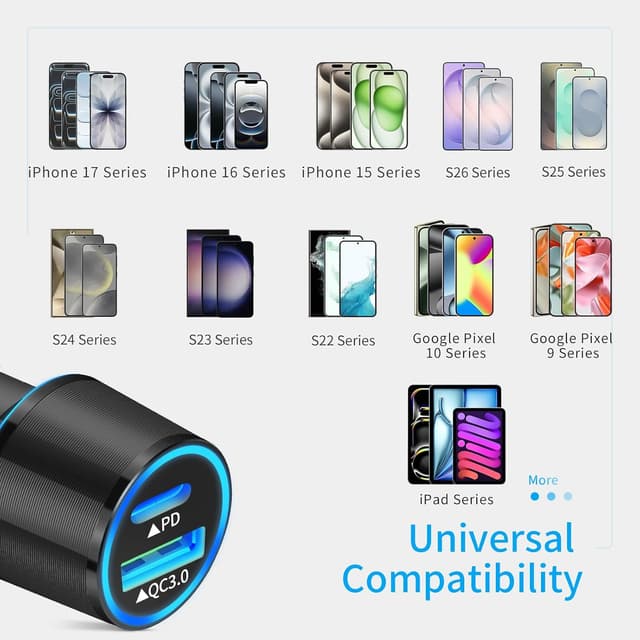 Detalle 2 de 67.5W Car Charger 45W USB‑C Fast Charging