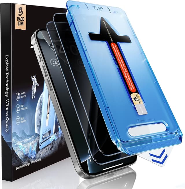 Detalle de MAGIC JOHN Privacy Screen Protector iPhone 16 Pro Max