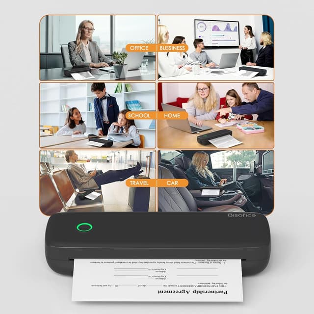 Thumbnail 6 de Bisofice L81 Stampante termica portatile A4 con Bluetooth, stampa senza inchiostro e supporto carta multisize