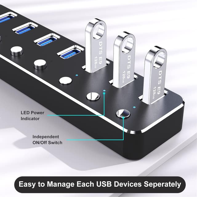 Thumbnail 2 de VKUSRA USB Hub 3.0 7 Ports
