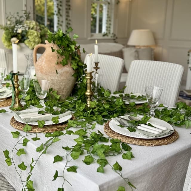 Detalle de CQURE Artificial Ivy Garland (5 pcs) – UV-resistant fake ivy vines for home, wedding and garden décor