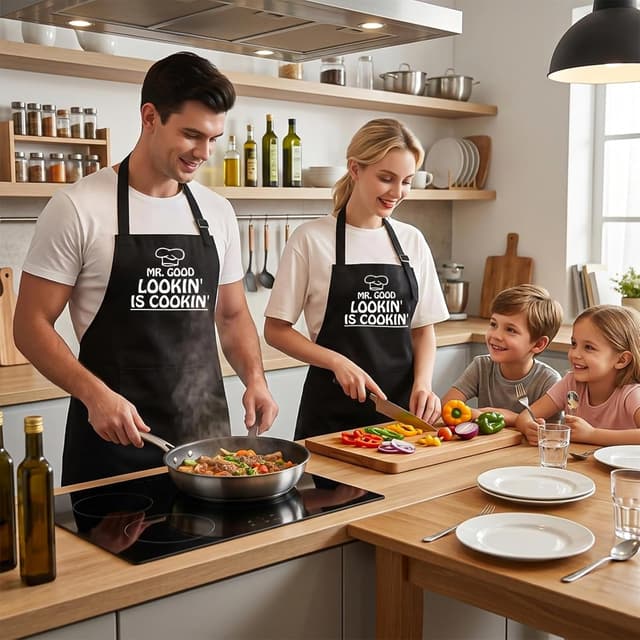 Detalle 1 de APRONPANDA BBQ apron for men with pockets