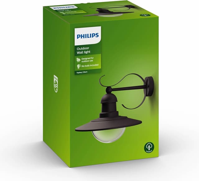 Imagen de Philips LED Topiary Lampada da Parete Nero en OfertitasTOP