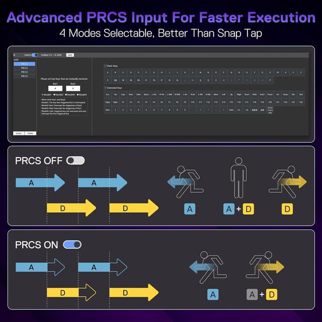 Detalle 2 de Redragon K673 HE Rapid Trigger 8K wired mechanical gaming keyboard (81 keys) with UltraMag magnetic switches