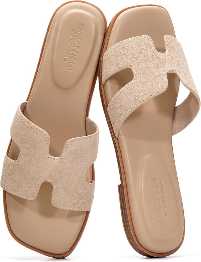 Detalle de Project Cloud Women’s Genuine Leather Sandals with Memory Foam Insole