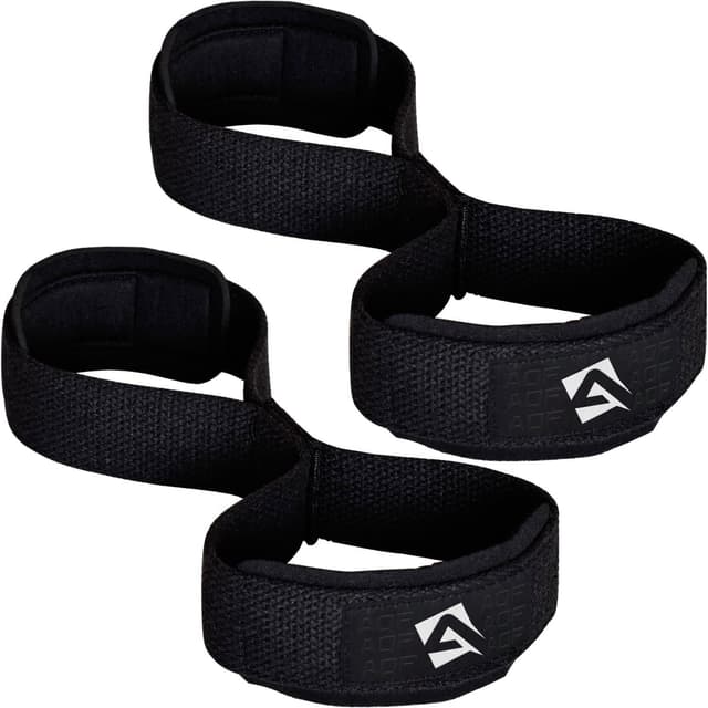 Detalle 2 de AQF Figure 8 weight lifting straps with padded wrist support (pair)