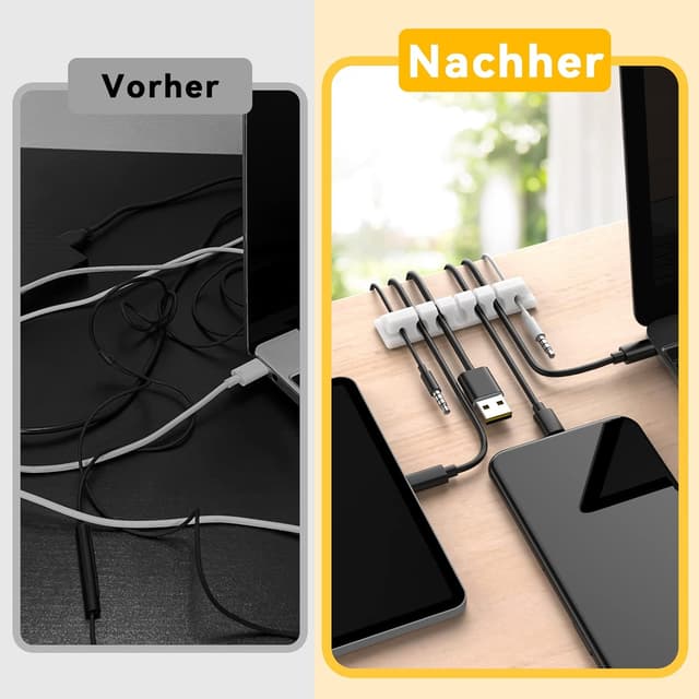 Thumbnail 5 de AGPTEK Kabelhalter Kabelclips 5 Stück