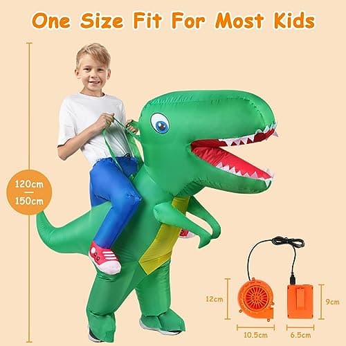 Thumbnail 2 de AOOWU Disfraz Dinosaurio Niños, Disfraz Hinchable con Sistema Inflable, para Halloween, Cosplay Cumpleaños Navidad Carnaval Fiesta Mardi Gras