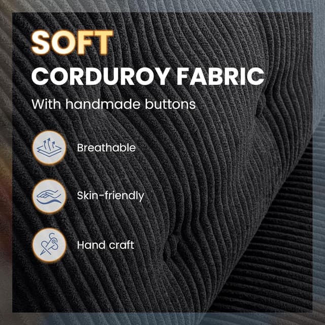 Thumbnail 6 de IWMH Fauteuil salon moderne en velours noir