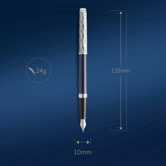 Detalle 1 de Waterman Hémisphère penna stilografica Laccatura blu