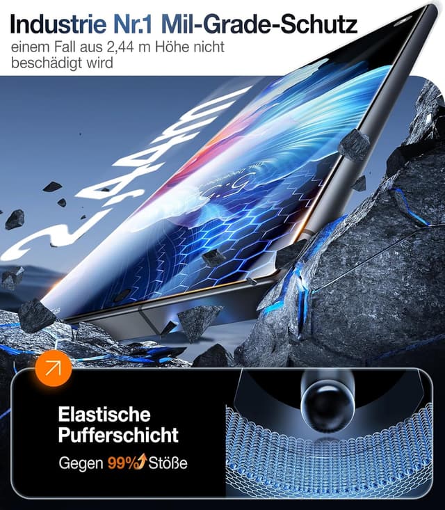 Thumbnail 4 de TORRAS Schutzfolie Samsung Galaxy S24 Ultra 9H+