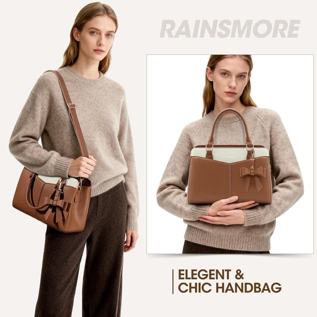 Detalle 2 de RAINSMORE PU leather designer handbag (top handle / shoulder / tote) for everyday essentials