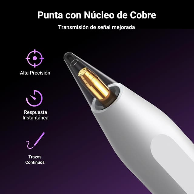 Detalle de UGREEN Lápiz para iPad 2ª Gen ✏️ Carga Inalámbrica Magnética