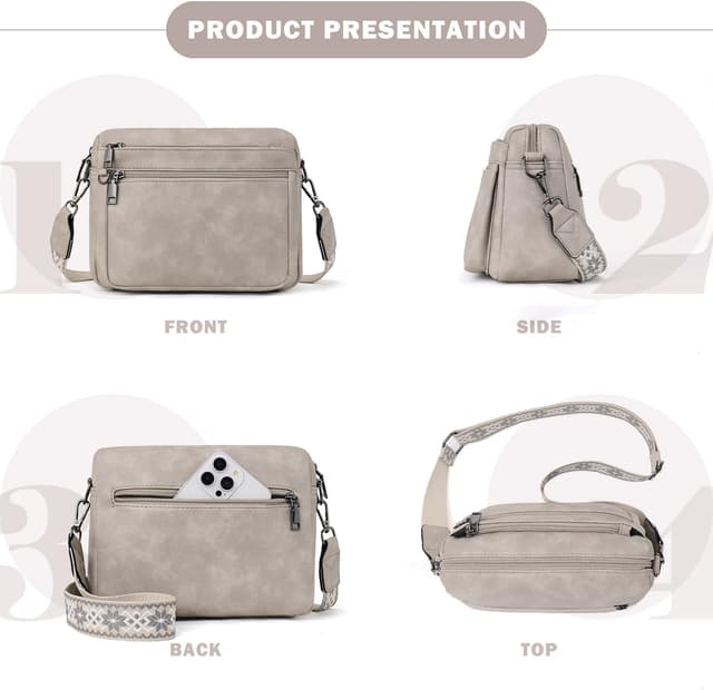 Detalle de MUIIKOLA cross body bag with wallet, 22 x 20 cm