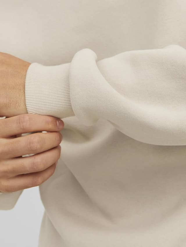 Detalle de JACK & JONES Herren-Sweatshirt einfarbig mit Rundhalsausschnitt