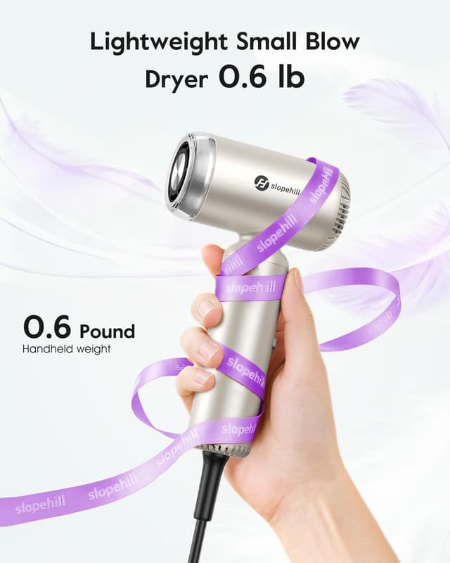 Detalle 2 de slopehill Dual Voltage Travel Hair Dryer 1500W