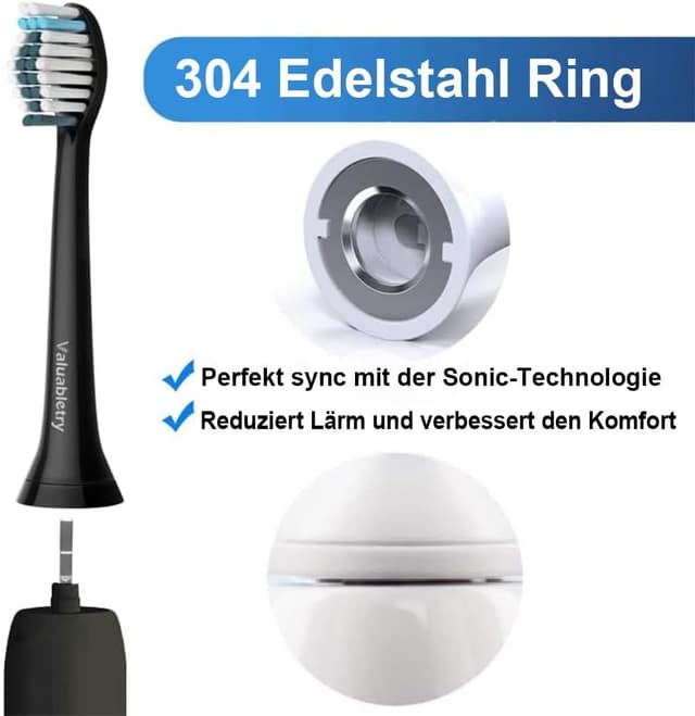 Thumbnail 6 de 16 Whitening Clean Ersatzbürsten für Philips Sonicare (8x Weiß & 8x Schwarz) – kompatibel mit Snap-On Griffen