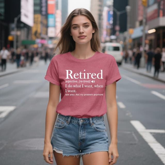 Detalle de Qskall retirement t-shirt for women