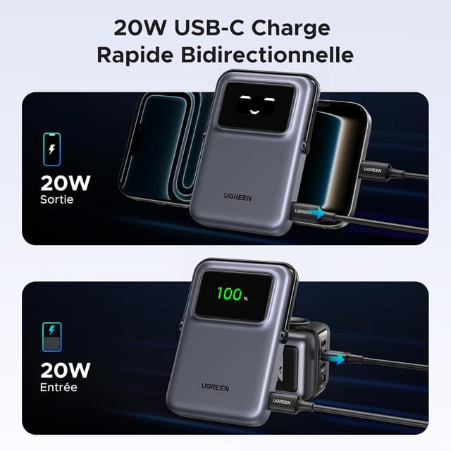 Detalle de UGREEN Uno batterie externe 10000mAh