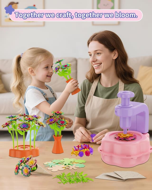 Detalle de BIVBTP Arts and Craft Kits for Kids DIY Flower Bouquet Toys (ages 4–12)
