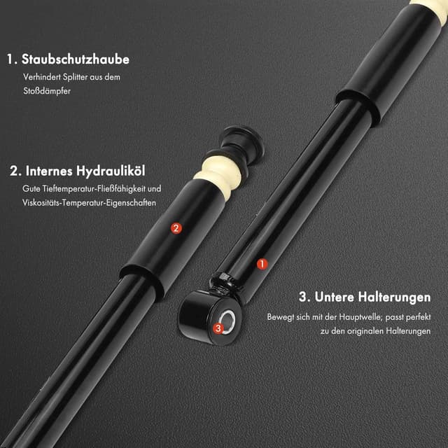 Detalle de Frankberg 2x Stoßdämpfer hinten links/rechts 438 mm Gasdruck für Twingo III & Fortwo Cabriolet (ersetzt u. a. 3438008, 562109948R)