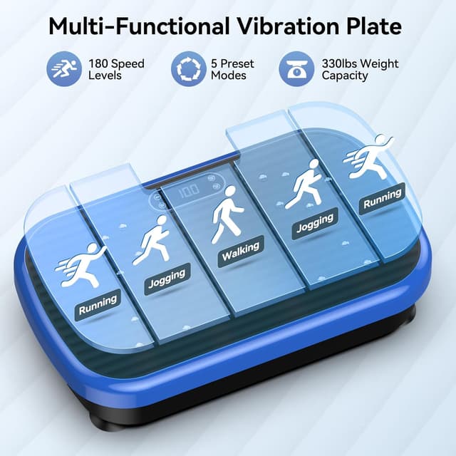 Thumbnail 1 de Vibration Plate Exercise Machine 180-Speed Whole Body Vibration Platform