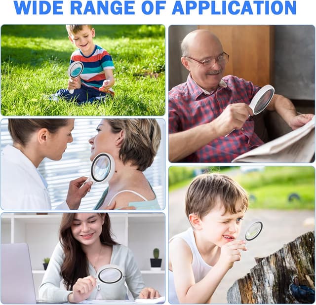 Thumbnail 6 de Lente d’ingrandimento 30 LED 5x/13x/20x con luce e UV per lettura, ispezione e gioielli