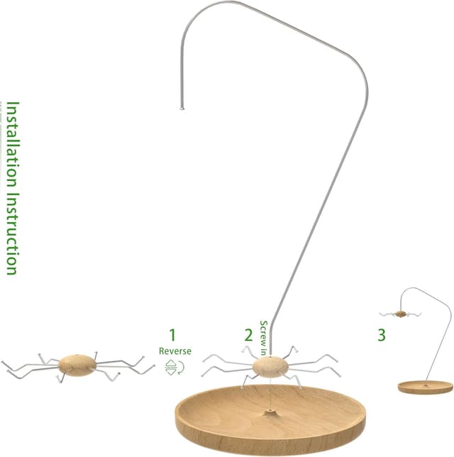 Detalle 2 de ijifly Key Holder Stand with Wooden Tray Minimalist Home Decor 🏠