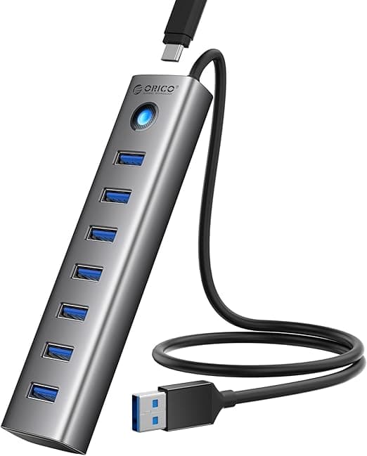 Imagen de ORICO Hub USB 3.0 de 7 Puertos con Cable Largo ⚡ en OfertitasTOP