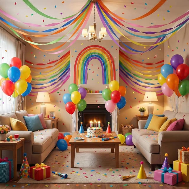 Detalle 2 de Buntes Krepppapier SUNBEAUTY Regenbogen 9 Rollen