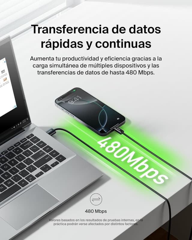 Thumbnail 5 de Belkin Pack de 2 Cables USB-A a USB-C Trenzados 1.5 m⚡