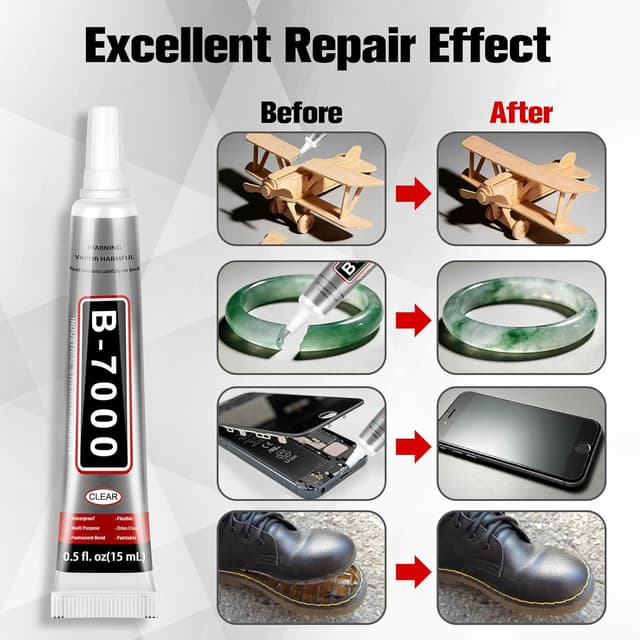 Detalle 2 de B7000 Clear Precision Tip Glue (16 x 15ml) for Rhinestones, Jewellery Making, Nail Art & Repairs