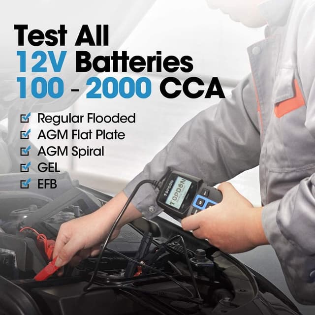 Detalle de TOPDON BT100 12V Car Battery Tester