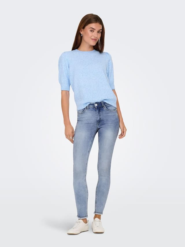 Detalle de ONLY Skinny Fit Jeans ONLBLUSH a vita media: jeans skinny leggeri per l’uso quotidiano