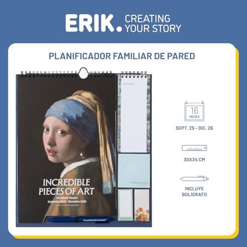 Detalle 2 de Calendario Familiar 2026 Arte — Planificador mensual 🗓