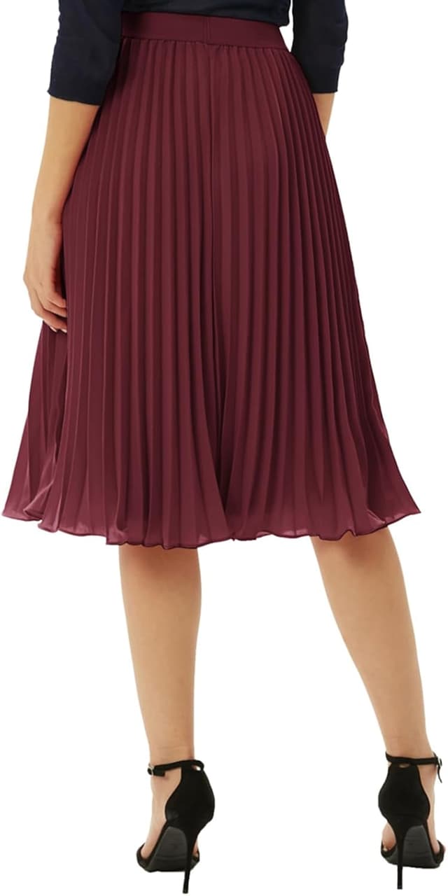 Thumbnail 3 de Grace Karin Women Pleated Chiffon Midi Skirt ⌛📏