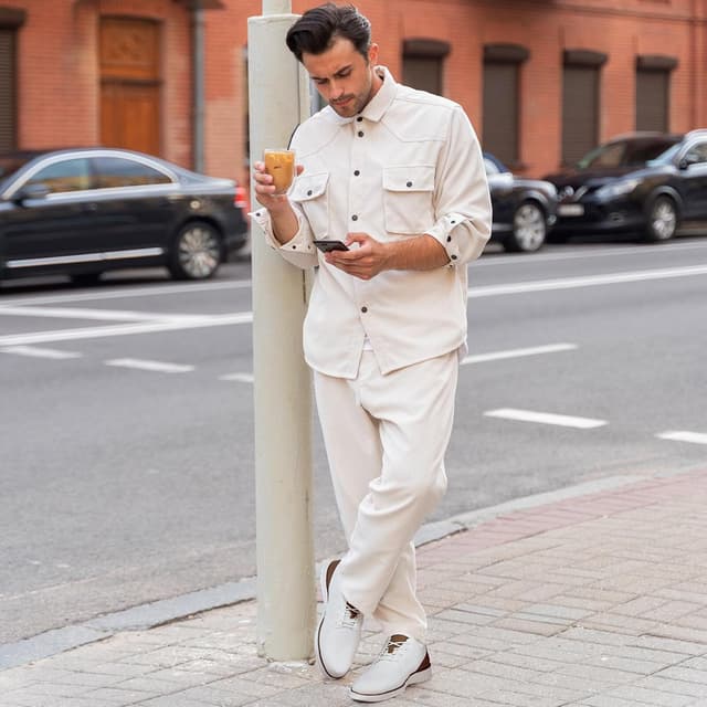 Detalle de LEZTA Herren Anzugschuhe & Sneaker-Oxfords mit atmungsaktivem Mesh-Strick – rutschfest, bequem