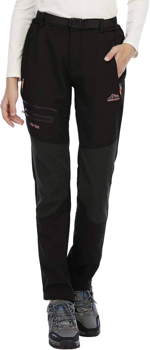 Detalle 2 de DAFENP Pantaloni sci termici donna impermeabili 2 strati