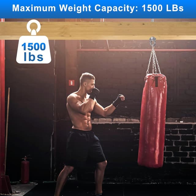 Detalle de BeneLabel 4er Schaukelhaken Lager (175 mm) aus 304 Edelstahl, drehbar, für Hängematten, Hängesessel & schwere Anwendungen