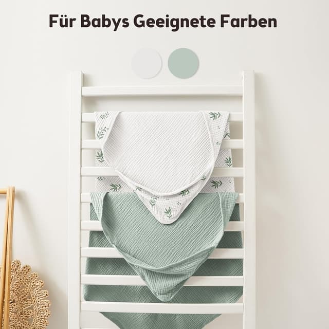 Detalle 2 de Susurration Baby Handtuch mit Kapuze – 4-lagig aus Musselin-Baumwolle, 2er-Set