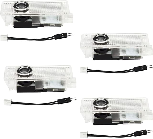 Detalle de ERSDGG 4 proiettori LED per porte auto: illuminazione di benvenuto con logo e installazione senza attrezzi