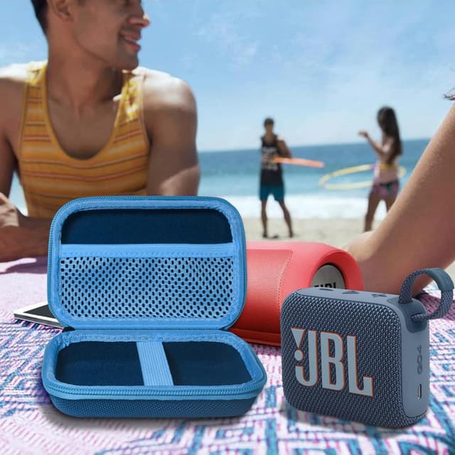 Detalle 2 de Schutztasche Hülle für JBL GO 4 / GO 3 Bluetooth-Lautsprecher (EVA, stoßfest & wasserabweisend) – nur Tasche