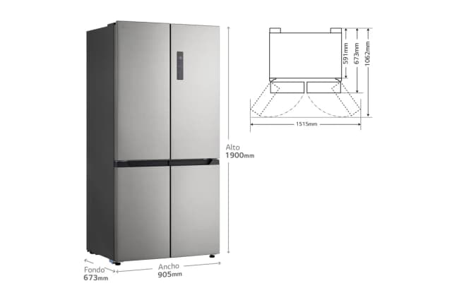 Detalle 2 de LG GMM42PYBEH frigorífico American 474 L