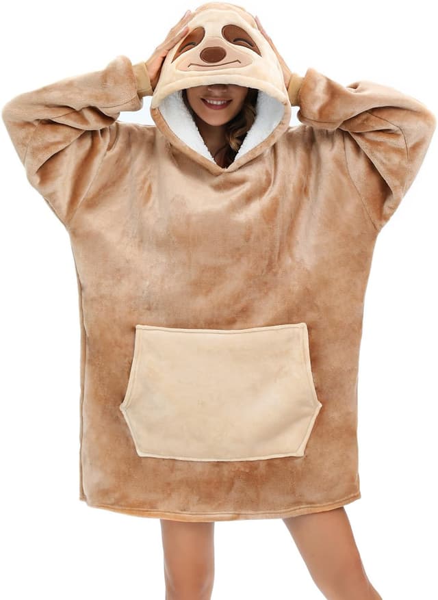 Detalle de LATH.PIN plaid à capuche panda chaud