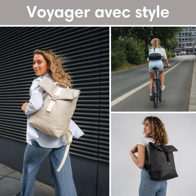 Detalle 2 de LARKSON Tammo sac à dos déperlant pour ordinateur portable jusqu’à 16 pouces