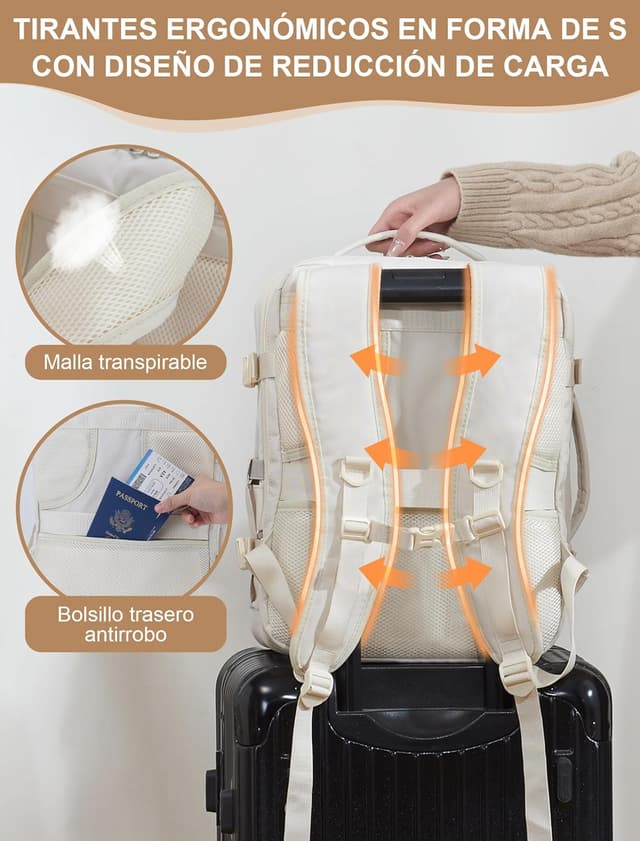 Thumbnail 6 de YOKGO Mochila Viaje Cabina 40x30x20 Expandible