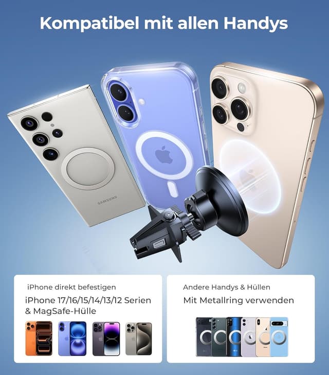 Detalle 2 de VICSEED Handyhalterung Auto Magnet Lüftung 20xN55